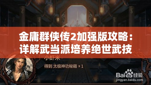 金庸群侠传2加强版攻略：详解武当派培养绝世武技及策略秘籍