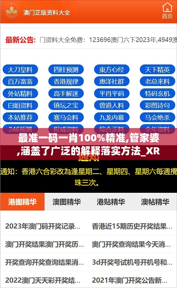 最准一码一肖100%精准,管家婆,涵盖了广泛的解释落实方法_XR.0.267