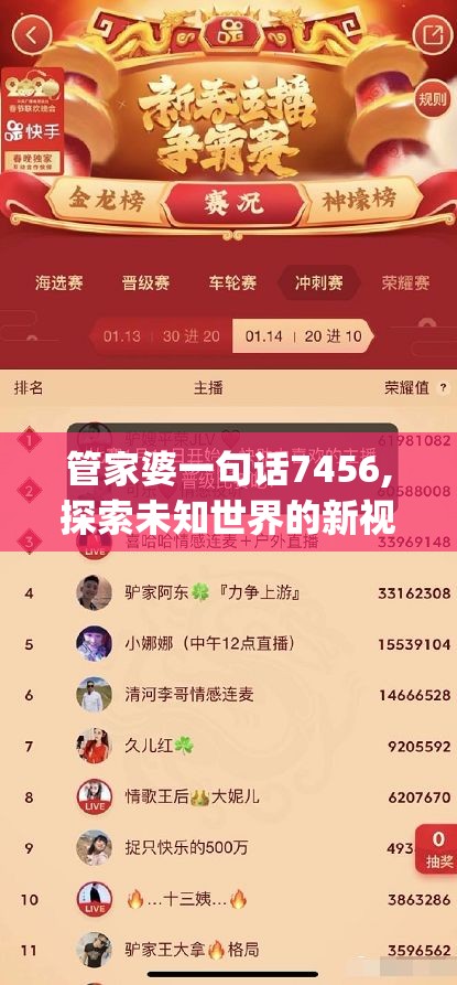 管家婆一句话7456,探索未知世界的新视角_网红版9.746