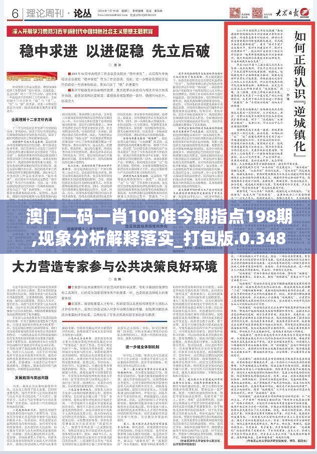 澳门一码一肖100准今期指点198期,现象分析解释落实_打包版.0.348