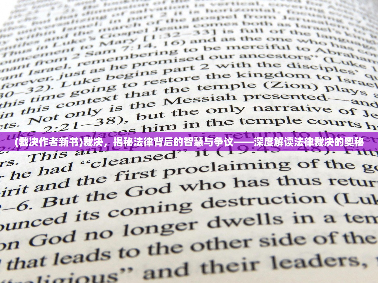 (裁决作者新书)裁决，揭秘法律背后的智慧与争议——深度解读法律裁决的奥秘