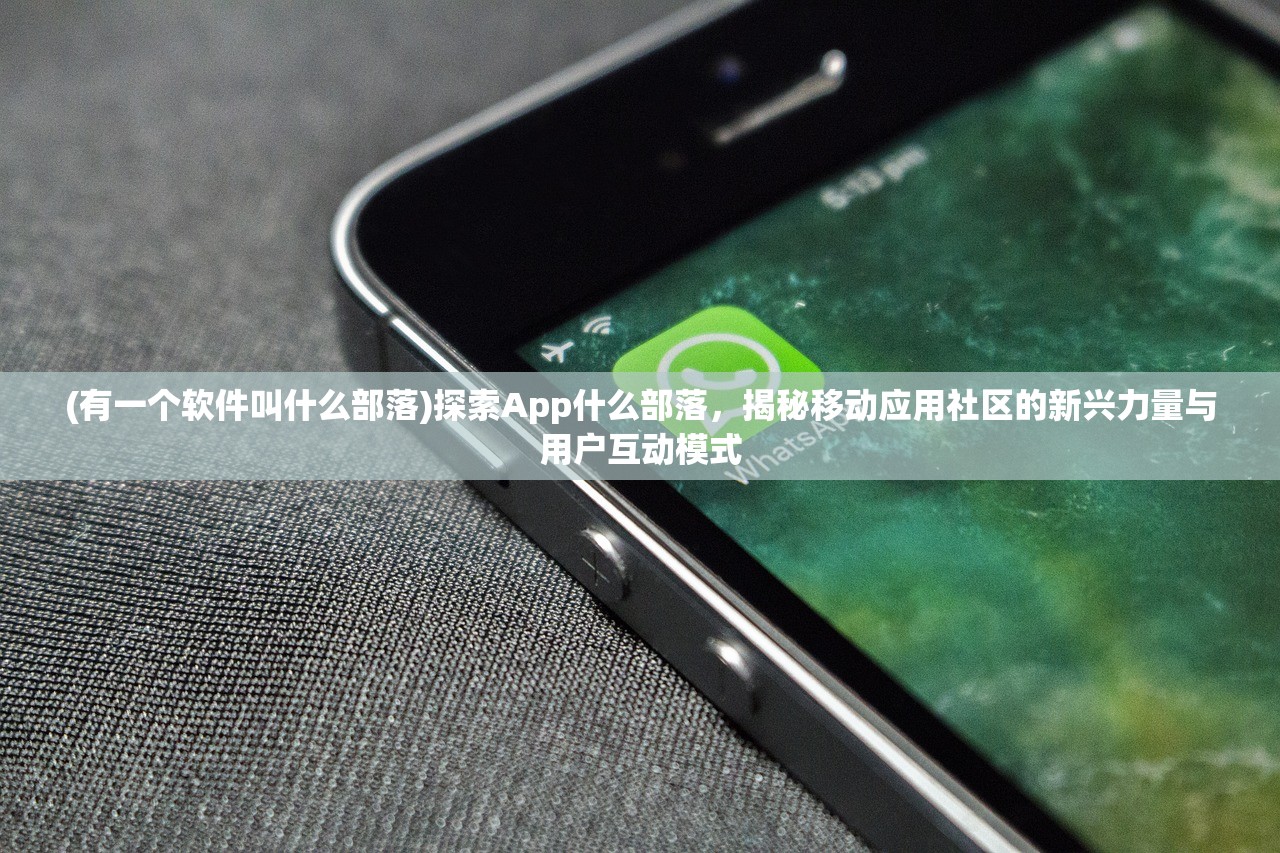 (有一个软件叫什么部落)探索App什么部落，揭秘移动应用社区的新兴力量与用户互动模式